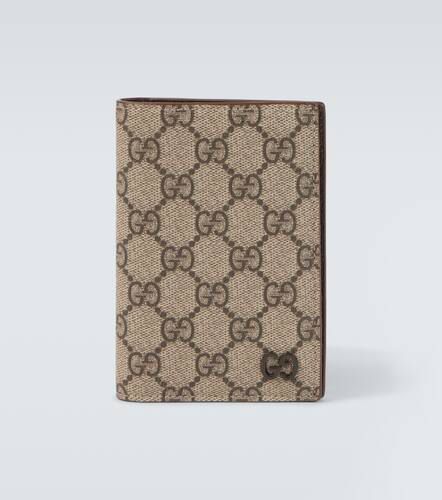 Funda para pasaporte de lona GG y piel - Gucci - Modalova