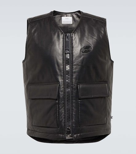 Perforated leather down vest - Due Diligence - Modalova