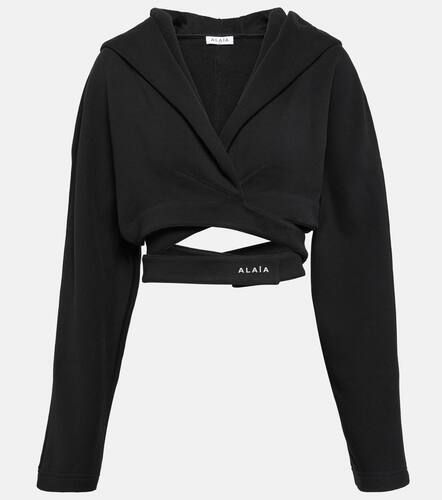 Alaïa Cropped-Hoodie aus Baumwoll-Jersey - Alaia - Modalova