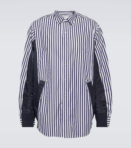 Striped cotton-blend poplin shirt - Sacai - Modalova