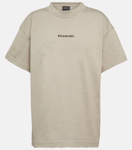 T-shirt in cotone con logo - Balenciaga - Modalova