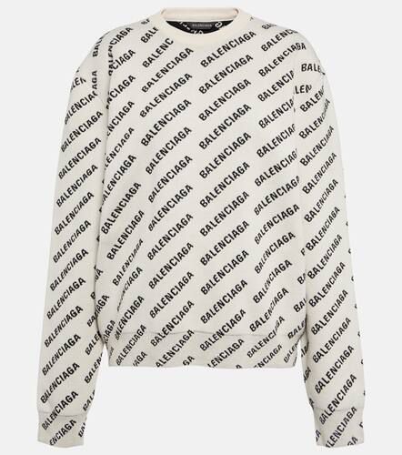 Logo cotton-blend sweater - Balenciaga - Modalova