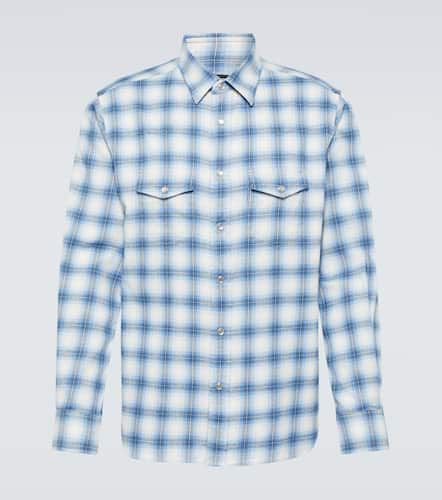 Checked cotton-blend Western shirt - Tom Ford - Modalova