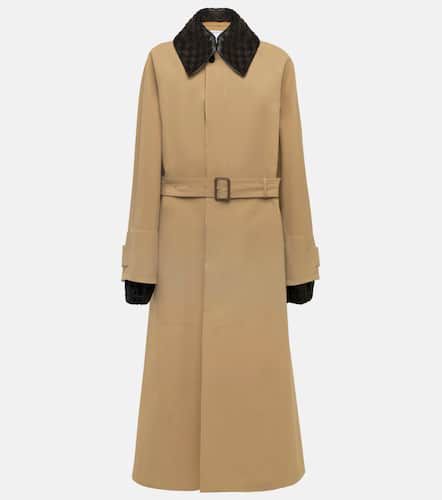 Trench in misto cotone con pelle - Bottega Veneta - Modalova