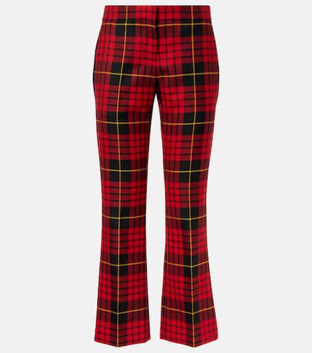 Pantaloni flared Tartan in lana - Alexander McQueen - Modalova