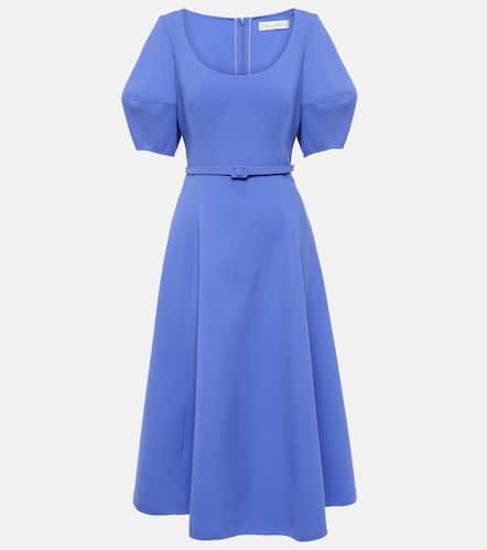 Puff-sleeve wool-blend midi dress - Oscar de la Renta - Modalova