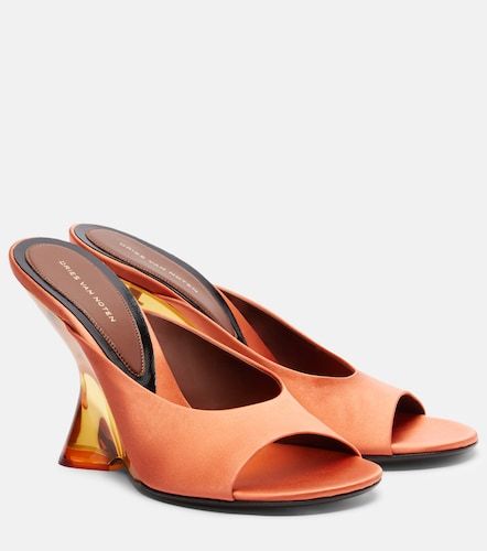 Mules con cuña de satén - Dries Van Noten - Modalova