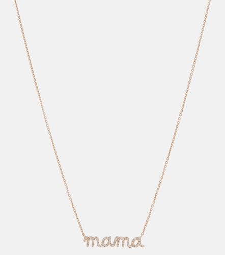 Mama 14kt yellow necklace with diamonds - Sydney Evan - Modalova