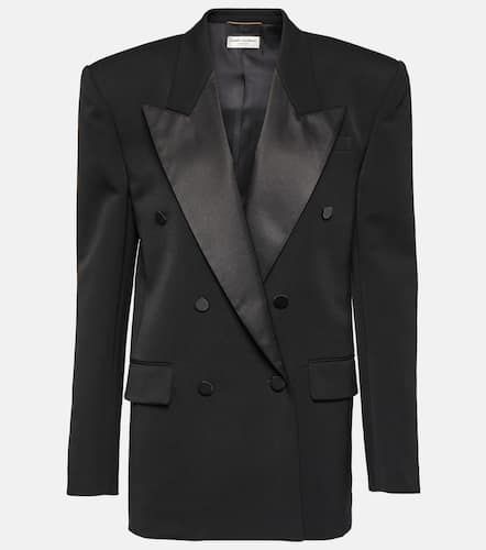 Double-breasted wool tuxedo jacket - Saint Laurent - Modalova