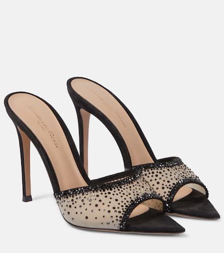 Sandali Elle 115 in mesh con cristalli - Gianvito Rossi - Modalova