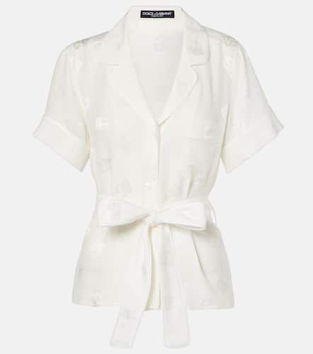 Camicia pigiama in seta DG - Dolce&Gabbana - Modalova