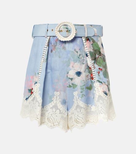 Shorts Everley in lino con pizzo - Zimmermann - Modalova