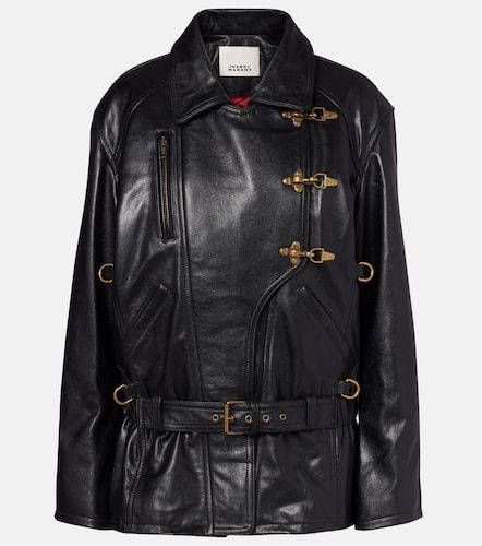 Caitlyn belted leather jacket - Isabel Marant - Modalova