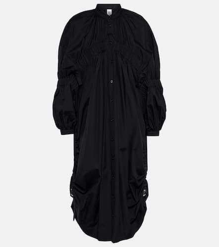 Vestido midi de algodón drapeado - Noir Kei Ninomiya - Modalova