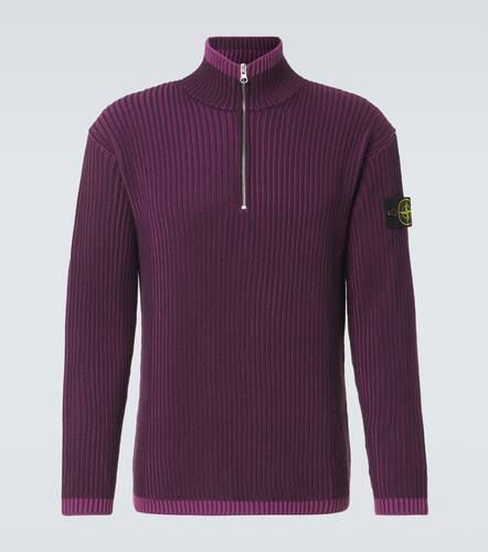 Jersey acanalado de lana con cremallera - Stone Island - Modalova