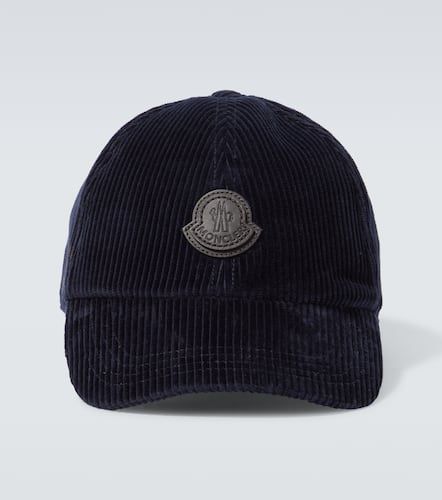 Gorra de pana de algodón con logo - Moncler - Modalova