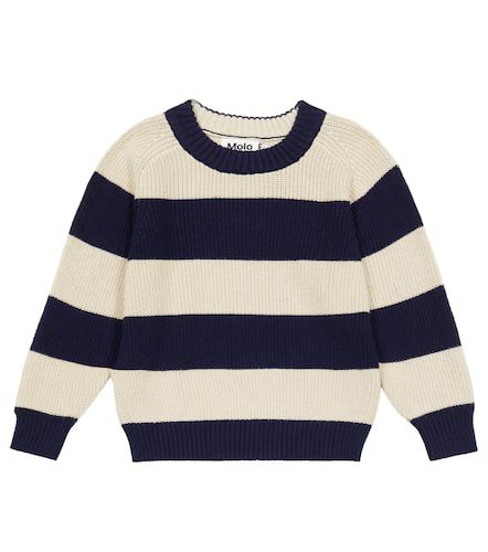 Bosse striped ribbed-knit cotton-blend sweater - Molo - Modalova