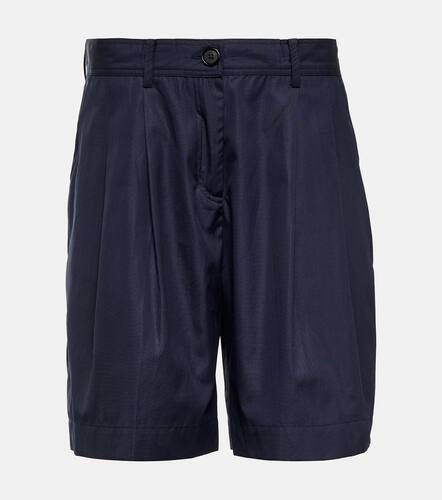 High-rise cotton Bermuda shorts - Toteme - Modalova