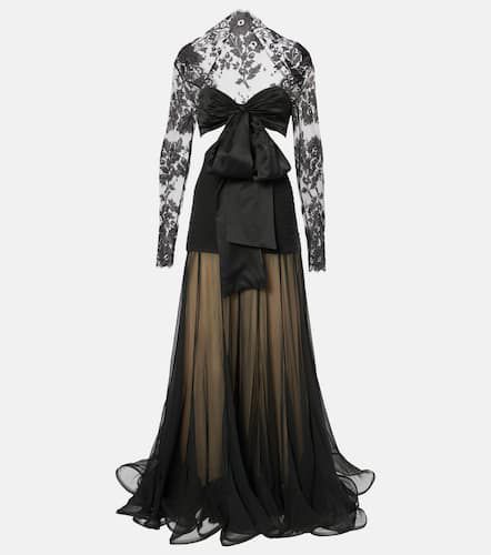 Robe Illustration Flounce aus Seide mit Spitze - Zimmermann - Modalova