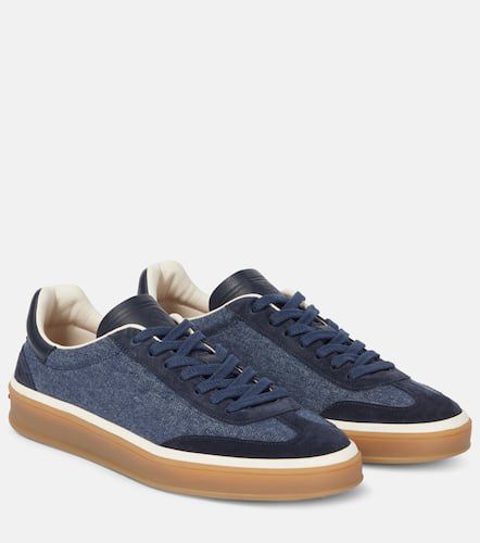 Sneakers Tennis Walk in denim con suede - Loro Piana - Modalova