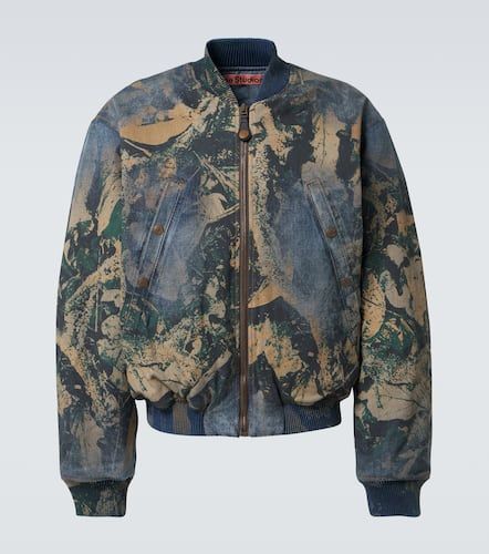 Bedruckte Bomberjacke aus Denim - Acne Studios - Modalova