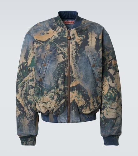 Printed denim bomber jacket - Acne Studios - Modalova