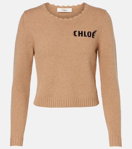Logo wool and cashmere sweater - Chloe - Modalova