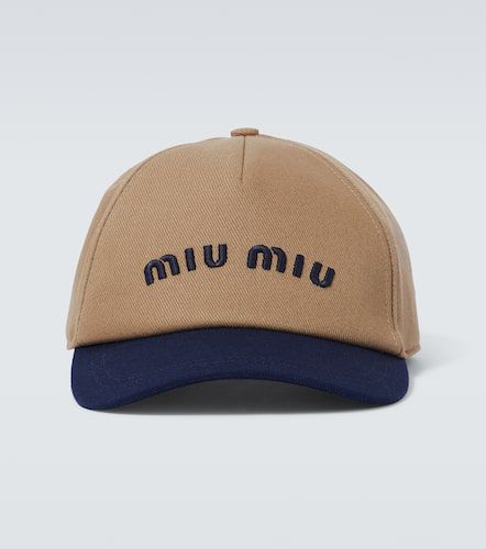 Logo cotton corduroy baseball cap - Miu Miu - Modalova