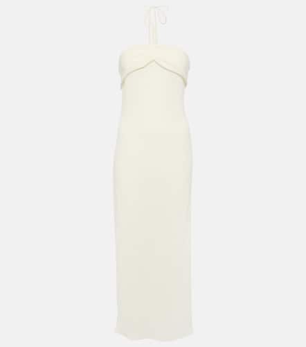 Pearl-detail halterneck midi dress - Magda Butrym - Modalova