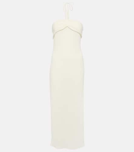 Pearl-detail halterneck midi dress - Magda Butrym - Modalova