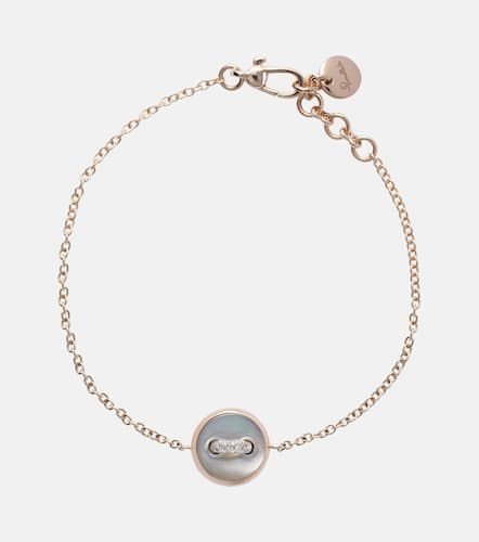 Pom Pom Dot 18kt rhodium-plated rose gold bracelet with mother-of-pearl and diamonds - Pomellato - Modalova