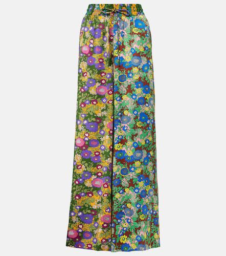 AlÃ©mais Printed silk satin wide-leg pants - Alemais - Modalova