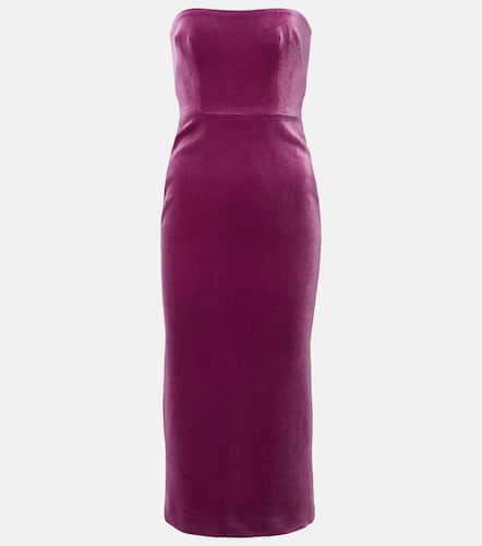 Strapless velvet midi dress - Alex Perry - Modalova