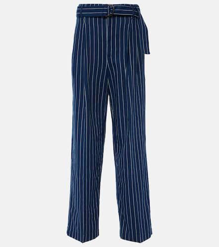 Pantalones rectos de lino y algodón con raya diplomática - Polo Ralph Lauren - Modalova