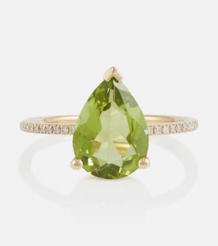 PersÃ©e Birthstone 18kt gold ring with diamonds and peridot - Persee - Modalova