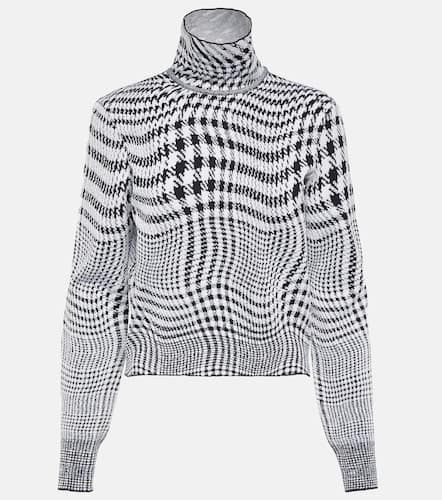 Houndstooth wool-blend turtleneck sweater - Burberry - Modalova