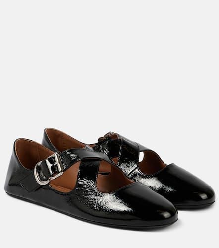 AlaÃ¯a Criss Cross patent leather ballet flats - Alaia - Modalova