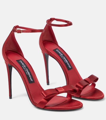 Keira bow-detail satin sandals - Dolce&Gabbana - Modalova