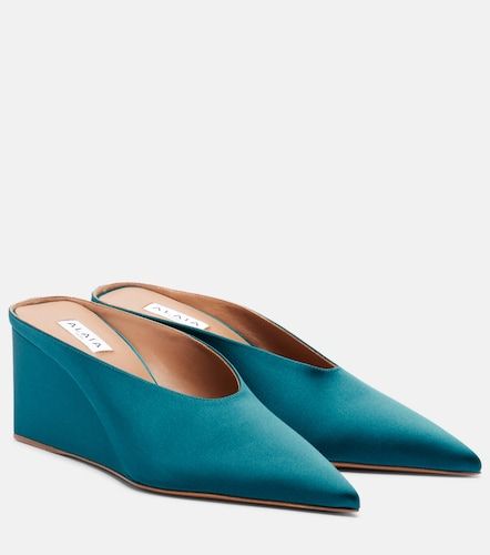 Alaïa Mules con cuña Cube de satén - Alaia - Modalova