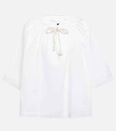 Jil Sander Top in cotone con pieghe - Jil Sander - Modalova