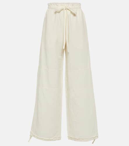 Cotton and linen wide-leg pants - Acne Studios - Modalova