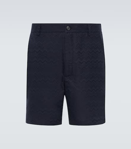 Zig Zag cotton and linen Bermuda shorts - Missoni - Modalova