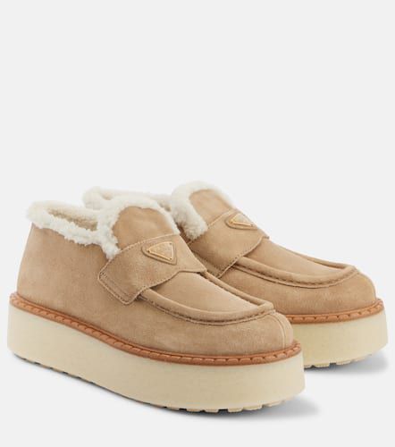 Prada Evolve suede platform loafers - Prada - Modalova