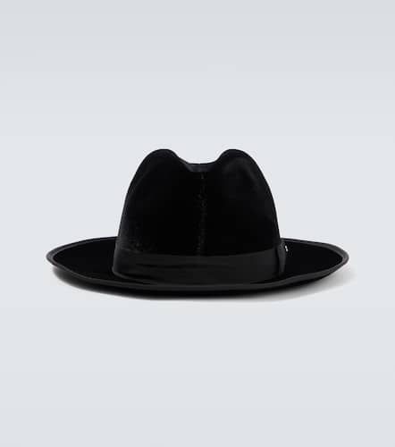 Sombrero fedora de terciopelo - Giorgio Armani - Modalova