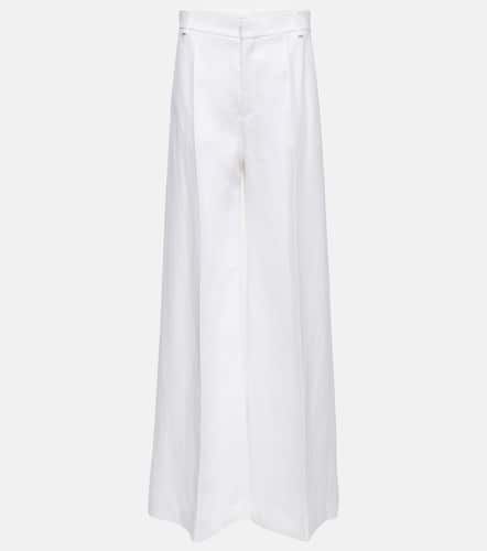 High-rise linen and cotton wide pants - Chloe - Modalova