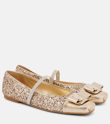 Ballerine Zina con glitter e pelle - Ferragamo - Modalova