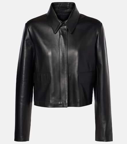 Bleeker cropped leather jacket - Nour Hammour - Modalova