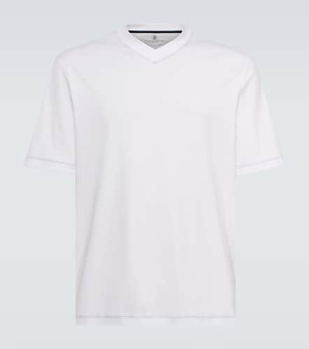 T-shirt in jersey di cotone - Brunello Cucinelli - Modalova