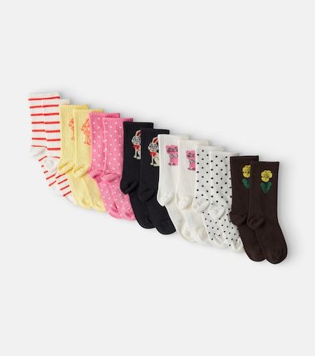 Set de 7 calcetines de algodón estampados - Mini Rodini - Modalova