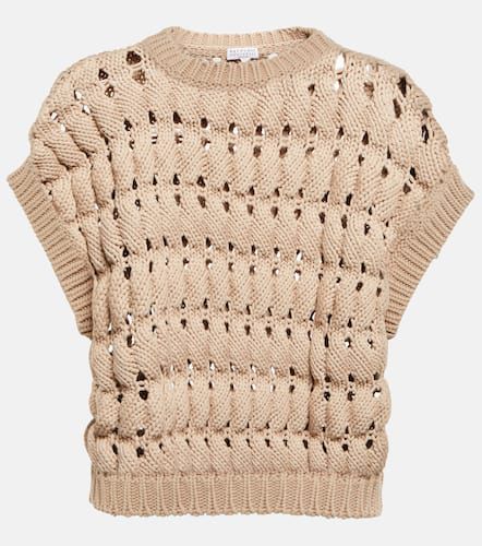 Cotton-blend sweater vest - Brunello Cucinelli - Modalova